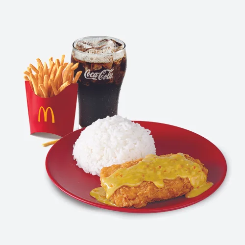 Golden Chicken Curry Fillet with Fries Medium Meal