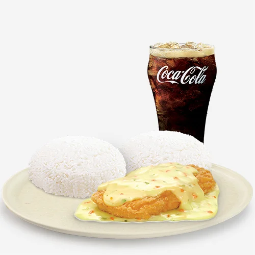 Sulit-Busog Crispy Chicken Fillet with Extra Rice and Regular Drink