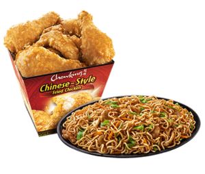 Fried Chicken-Pancit Family Platter